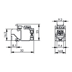 Telegärtner AMJ-SL Modul Cat.6A, T568B 100023210