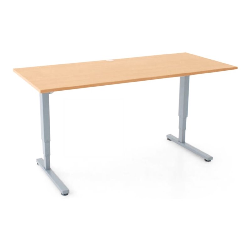 STIER Elektrisch höhenverstellbarer Schreibtisch 501-53 Doppel-Teleskop Buche mel. 63-123cm