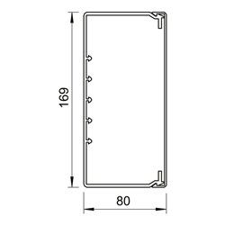 OBO Bettermann Vertr Wand-/Deckenkanal WDK80170RW