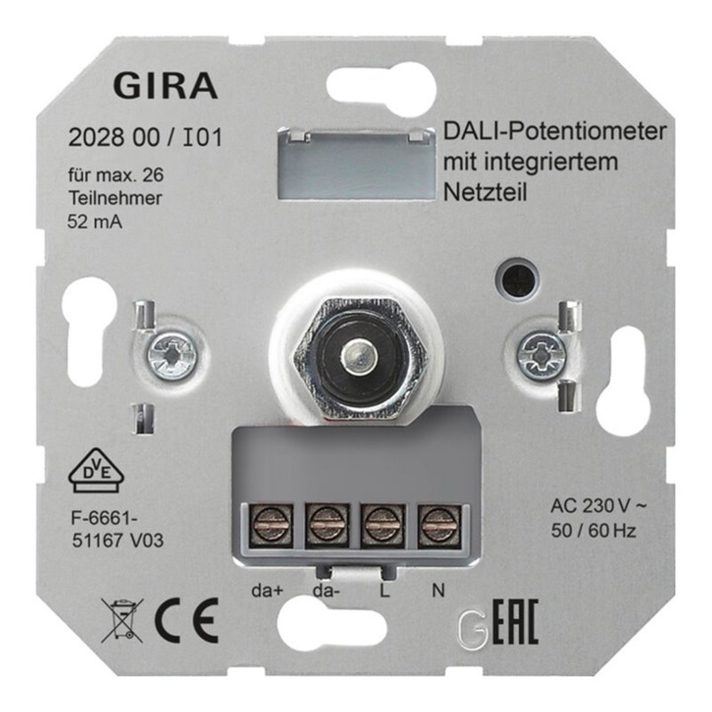 Gira DALI-Potentiometer Netzteil Einsatz 202800