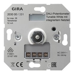 Gira DALI-Potentiometer Tun.WH Netzt.Einsatz 203000