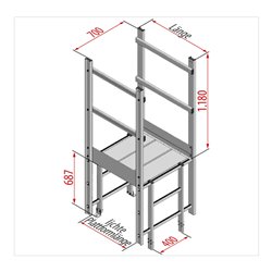 Hymer Ausstieg breit, mit Übergang