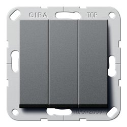 Gira Taster 3-fach anth 1polig Schließer 284428