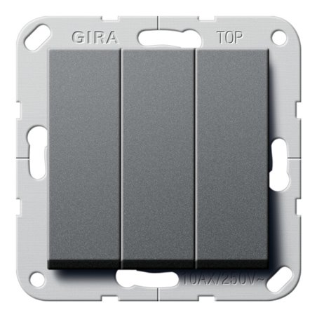 Gira Taster 3-fach anth 1polig Schließer 284428