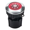 Grothe Klingeltaster rund 14,6mm Knopf rot, Hülse alu PROTACT 101 LED