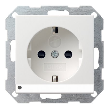 Gira Schuko-Steckdose rws-matt mit LED-Beleuchtung 117027
