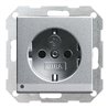 Gira Schuko-Steckdose alu mit LED-Beleuchtung 117026