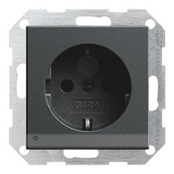 Gira Schuko-Steckdose anth mit LED-Beleuchtung 117028