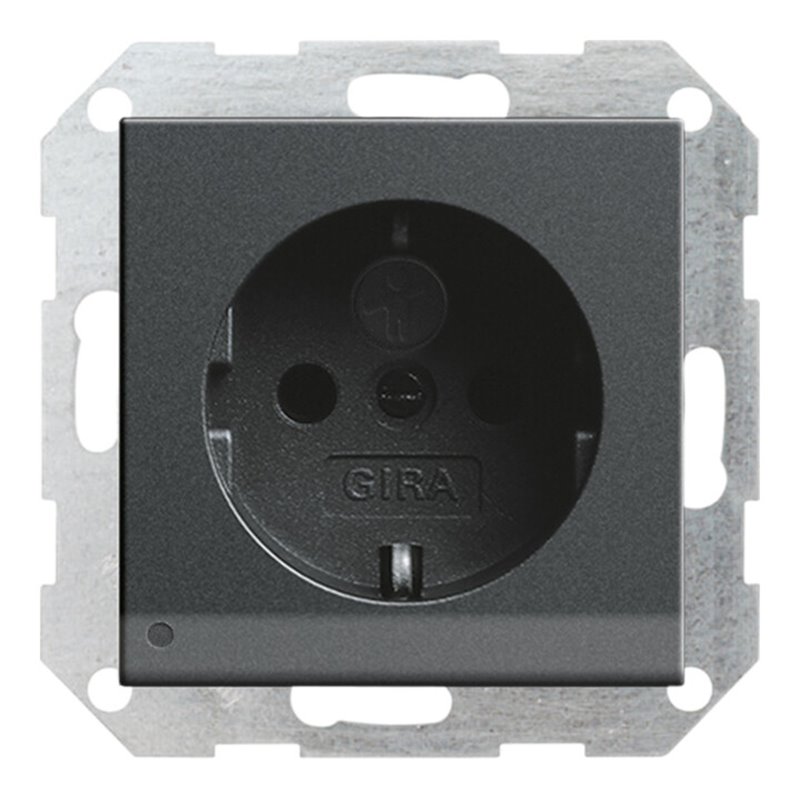 Gira Schuko-Steckdose anth mit LED-Beleuchtung 117028