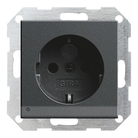 Gira Schuko-Steckdose anth mit LED-Beleuchtung 117028