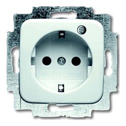 Busch-Jaeger Steckdosen-Einsatz aws Überspannungsschutz 2310EUGL/VA-214-11