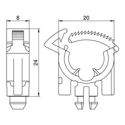 OBO Bettermann Vertr Zugentlastung f. Gerätebecher ZE2 3