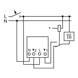 Busch-Jaeger Raumtemp.regler-Einsatz 230V, 5A Wechselk. 1097 UTA