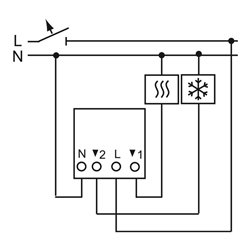 Busch-Jaeger Raumtemp.regler-Einsatz 230V, 5A Wechselk. 1097 UTA