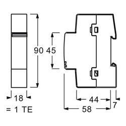 Busch-Jaeger Univ.-Zentraldimmer REG 60-500W 2TE 6583