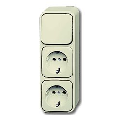 Busch-Jaeger Kombination 2 Steckd.+We.schalt. 2601/6/2300/2 EAP