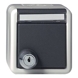 Gira Schuko-Steckdose gr abschliessbar,AP-WG 044730