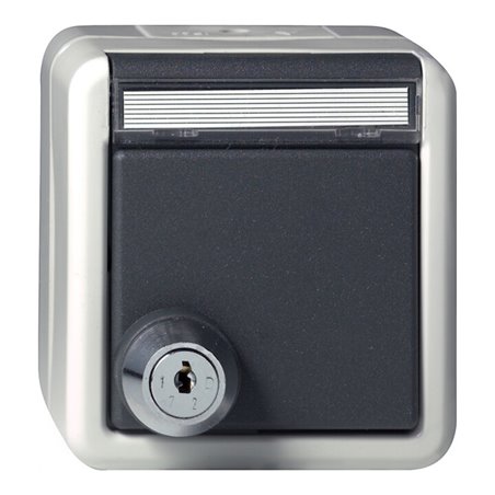 Gira Schuko-Steckdose gr abschliessbar,AP-WG 044730