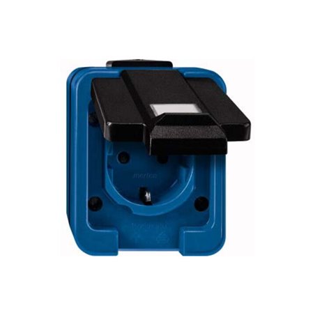 Merten SCHUKO-Steckdose bl Informationsfeld 279091