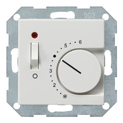 Gira Raumthermostat rws/gl Ein Aus, 24V 039303