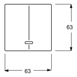 Busch-Jaeger Bedienelement m. Glimmlampe. mete 6545-803