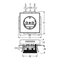 Busch-Jaeger Steckdose sws/matt m.LED-Orient.licht 20 EUCBLI-884