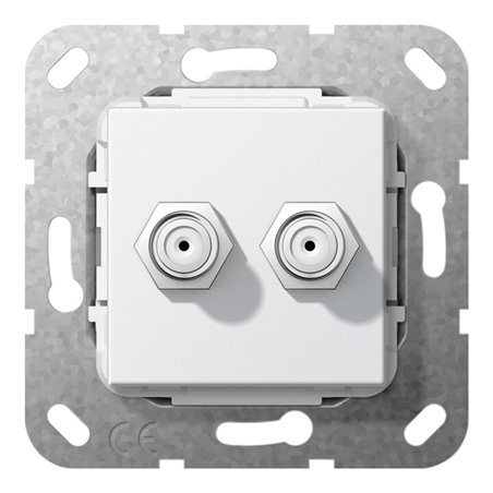 Gira UP Tragring 2fach SAT F-Buchse rws 565103