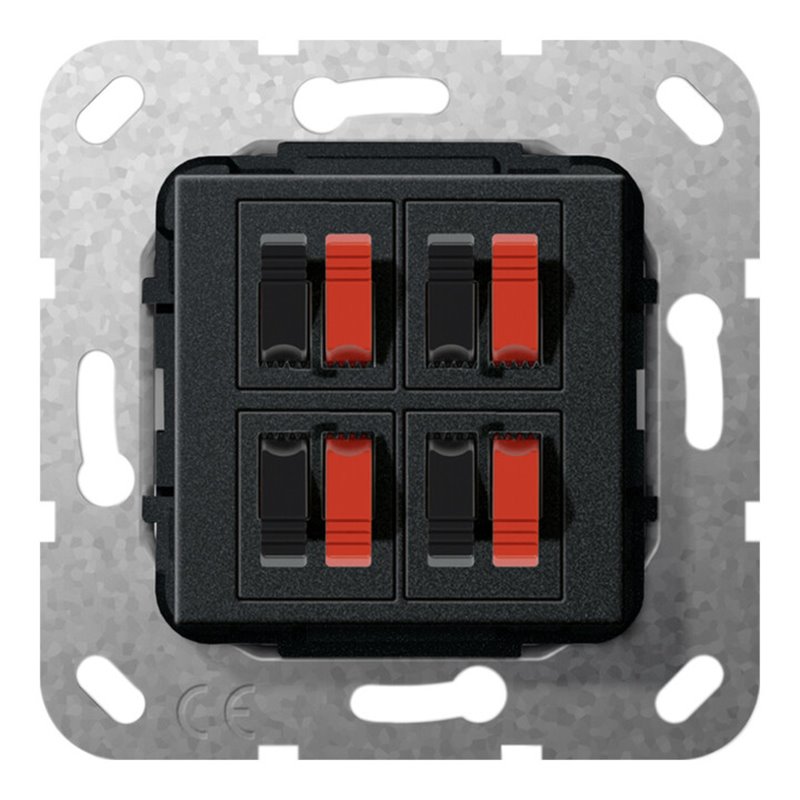 Gira Lautsprecher Anschluss 4fach sw matt 569410