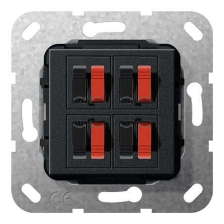 Gira Lautsprecher Anschluss 4fach sw matt 569410