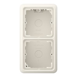 Jung AP-Kappe 2-fach ws angeformter Rahmen CD 582 A W