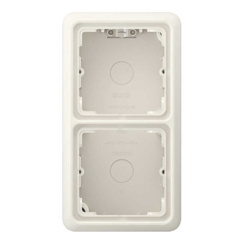 Jung AP-Kappe 2-fach ws angeformter Rahmen CD 582 A W