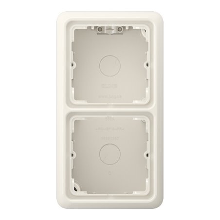 Jung AP-Kappe 2-fach ws angeformter Rahmen CD 582 A W