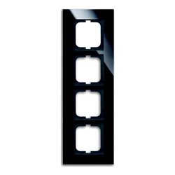 Busch-Jaeger Rahmen 4-fach schwarz, Glas 1724-825