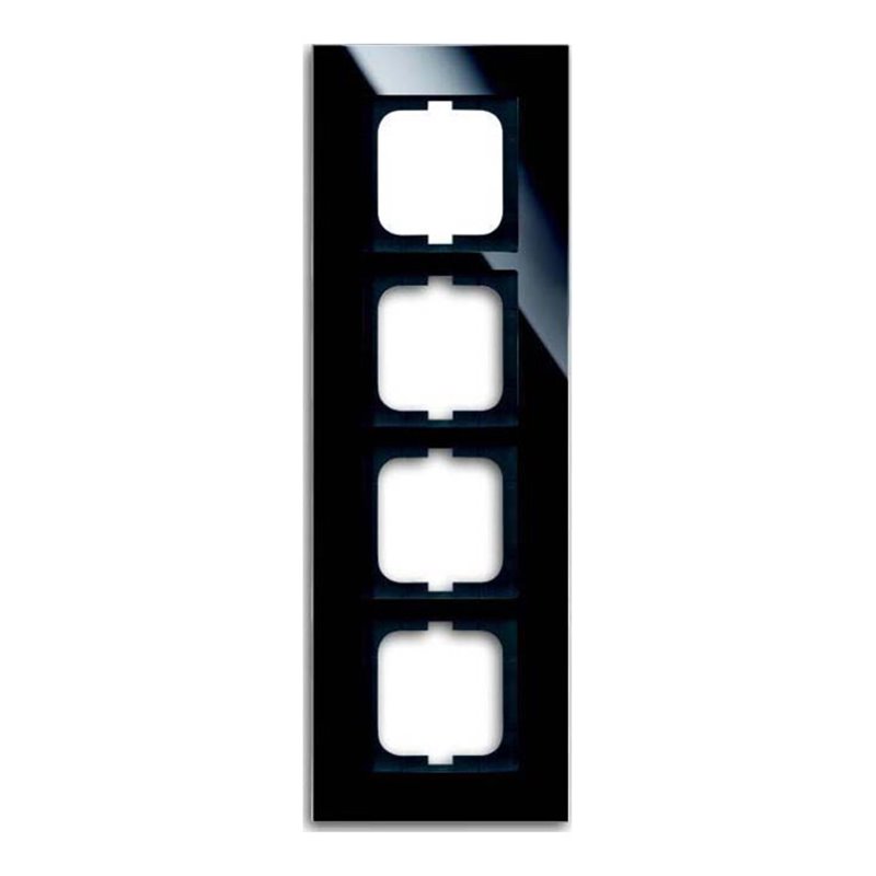 Busch-Jaeger Rahmen 4-fach schwarz, Glas 1724-825