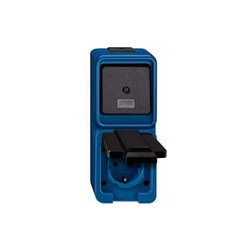 Merten Kombi-SCHUKO-Steckdose bl mit Wechselschalter 227875