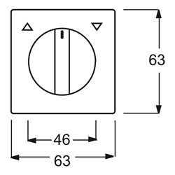 Busch-Jaeger Zentralscheibe Edelst. Jalousie,m.Drehgriff 1740-866