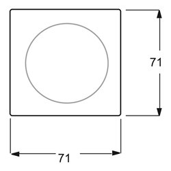 Busch-Jaeger Zentralscheibe cha Aus,Wech.,Kreuz,Tas. 1786-79