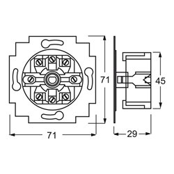 Busch-Jaeger Jalousiedrehtast.-Einsatz 2polig 2722 U