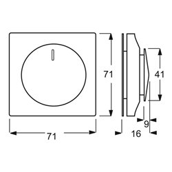 Busch-Jaeger Zentralscheibe sw mt für Drehdimmer 6540-775