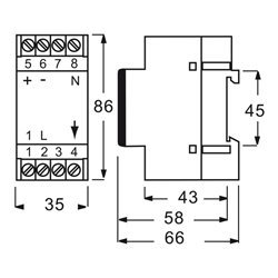 Busch-Jaeger Memo.Taststeuergerät f.Reiheneinbau 6550