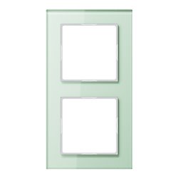 Jung Glasrahmen 2-fach mt/ws waage/senkrecht AC 582 GL WMT