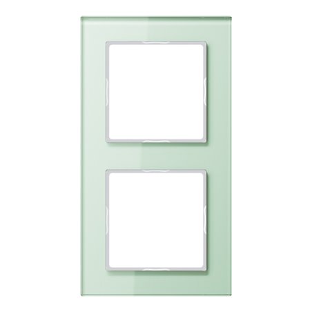 Jung Glasrahmen 2-fach mt/ws waage/senkrecht AC 582 GL WMT
