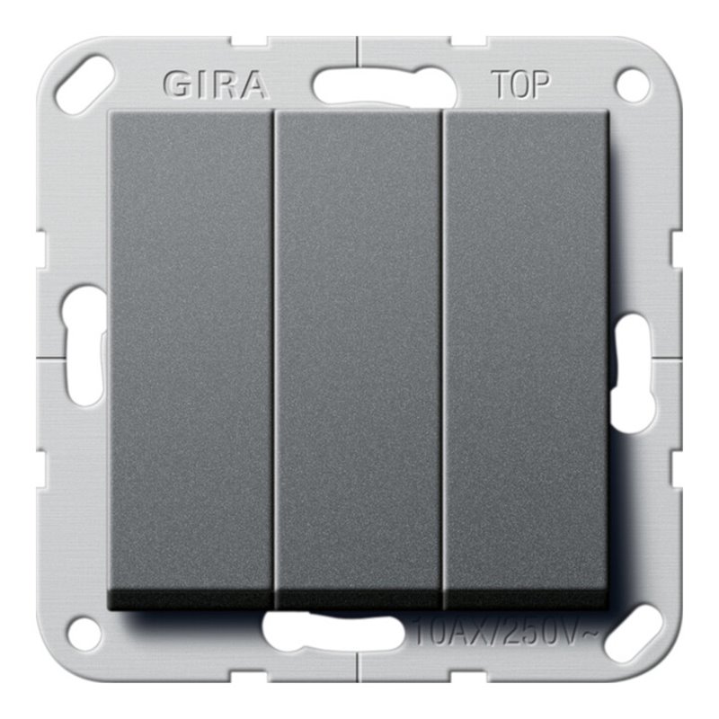 Gira Wippschalter Wechsel 3fach System 55 Anthrazit 283228