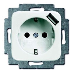 Busch-Jaeger Schuko/USB-Steckdose alpinweiß 20 EUCBUSB-214