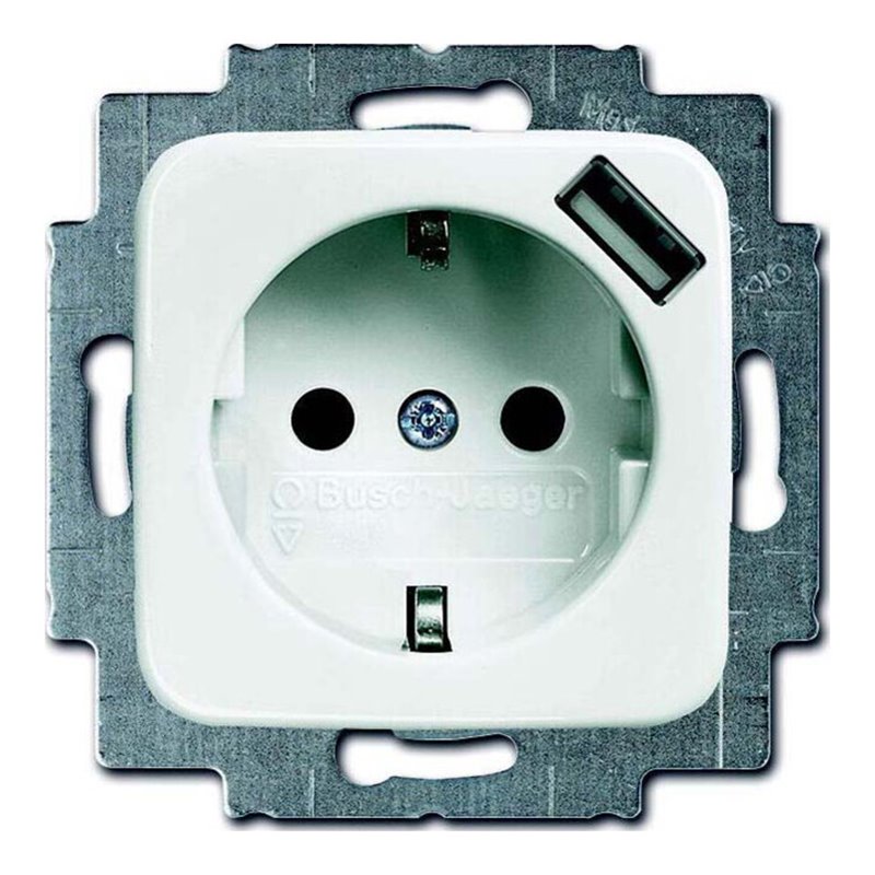 Busch-Jaeger Schuko/USB-Steckdose alpinweiß 20 EUCBUSB-214
