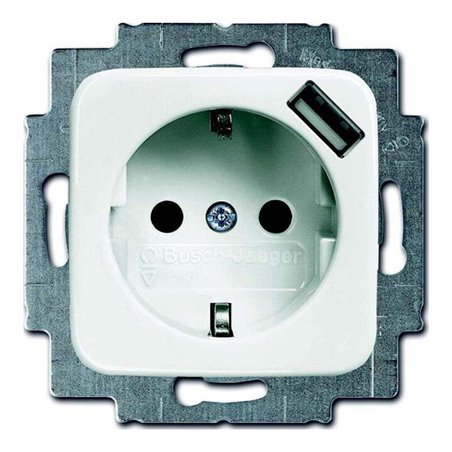 Busch-Jaeger Schuko/USB-Steckdose alpinweiß 20 EUCBUSB-214