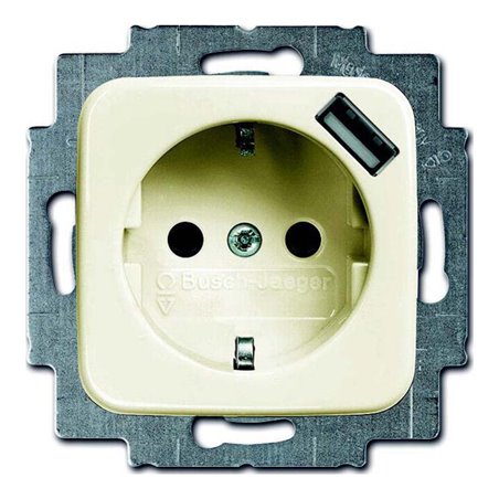 Busch-Jaeger Schuko/USB-Steckdose weiß 20 EUCBUSB-212