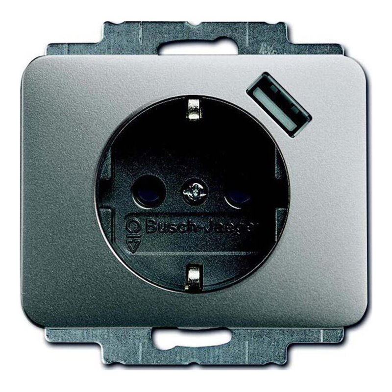 Busch-Jaeger Schuko/USB-Steckdose titan 20 EUCBUSB-266