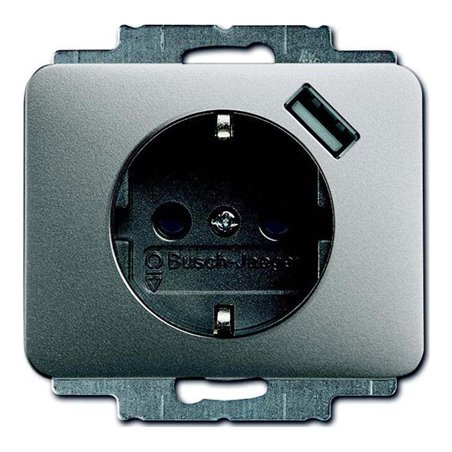 Busch-Jaeger Schuko/USB-Steckdose titan 20 EUCBUSB-266