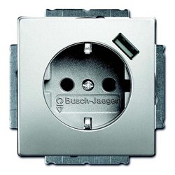 Busch-Jaeger Schuko/USB-Steckdose edelstahl 20 EUCBUSB-866